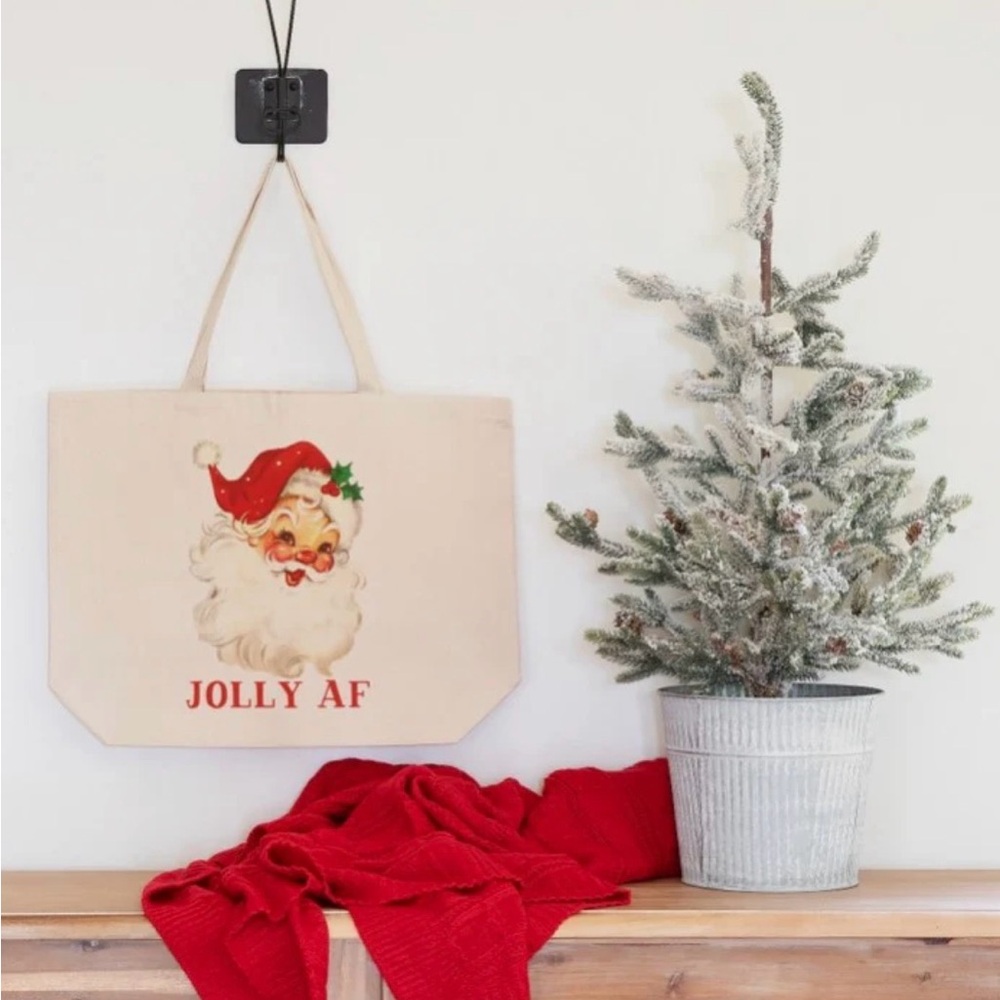 Jolly AF Christmas Tote Bag